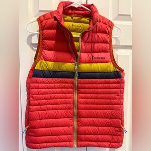 Cotopaxi Women’s Orange and Yellow Puffer Vest
